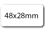 wereinaristea EtichetteAutoadesive aRegistro, 48x28mm(28x48) Carta BIANCO, in foglietti da 130x165, 12 etichette per foglio pla130580d25