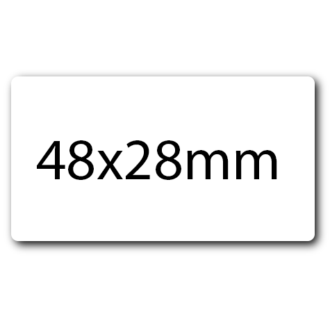 wereinaristea EtichetteAutoadesive aRegistro, 48x28mm(28x48) Carta BIANCO, in foglietti da 130x165, 12 etichette per foglio.