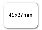 wereinaristea EtichetteAutoadesive aRegistro, 49x37mm(37x49) Carta BIANCO, in foglietti da 130x165, 9 etichette per foglio.