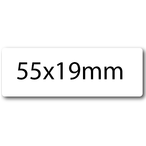 wereinaristea EtichetteAutoadesive aRegistro, 55x19mm(19x55) Carta BIANCO, in foglietti da 130x165, 14 etichette per foglio.