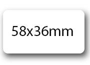 wereinaristea EtichetteAutoadesive aRegistro, 58x36mm(36x58) Carta BIANCO, in foglietti da 130x165, 8 etichette per foglio pla130680d25