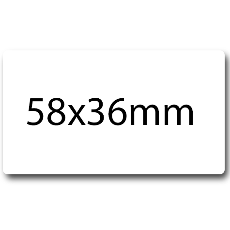 wereinaristea EtichetteAutoadesive aRegistro, 58x36mm(36x58) Carta BIANCO, in foglietti da 130x165, 8 etichette per foglio.