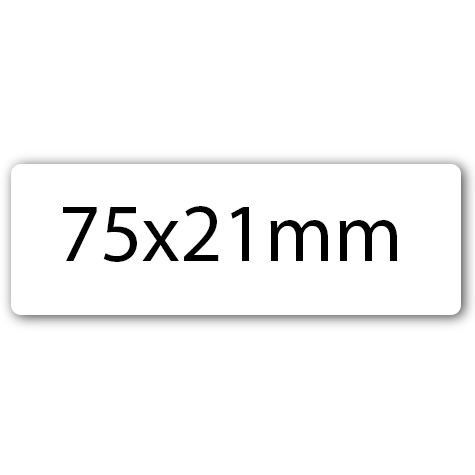 wereinaristea EtichetteAutoadesive aRegistro, 75x21mm(21x75) Carta BIANCO, in foglietti da 130x165, 10 etichette per foglio.