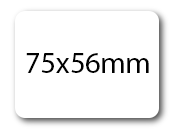 wereinaristea EtichetteAutoadesive aRegistro, 75x56mm(56x75) Carta BIANCO, in foglietti da 130x165, 4 etichette per foglio.