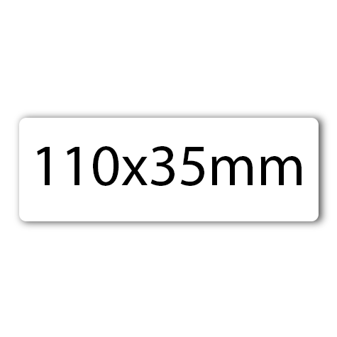 wereinaristea EtichetteAutoadesive aRegistro, 110x35mm(35x110) Carta BIANCO, in foglietti da 130x165, 4 etichette per foglio.
