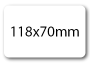 wereinaristea EtichetteAutoadesive aRegistro, 118x70mm(70x118) Carta BIANCO, in foglietti da 130x165, 2 etichette per foglio pla130820d25