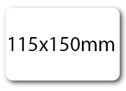 wereinaristea EtichetteAutoadesive aRegistro, 150x115mm(115x150) Carta BIANCO, in foglietti da 130x165, 1 etichette per foglio pla130840d25