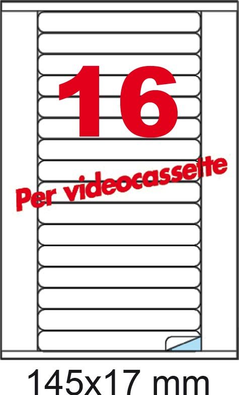 wereinaristea EtichetteAutoadesive, 145x17(17x145mm) Carta ROSA, adesivo Permanente, angoli arrotondati, per ink-jet, laser e fotocopiatrici, su foglio A4 (210x297mm).
