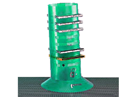 gbc Porta CD a colonna VERDE. Plastibor Permette linserimento di 8 CD-ROM. Facile consultazione dei CD contenuti, ingombri ridotti. In polipropilene trasparente colorato.