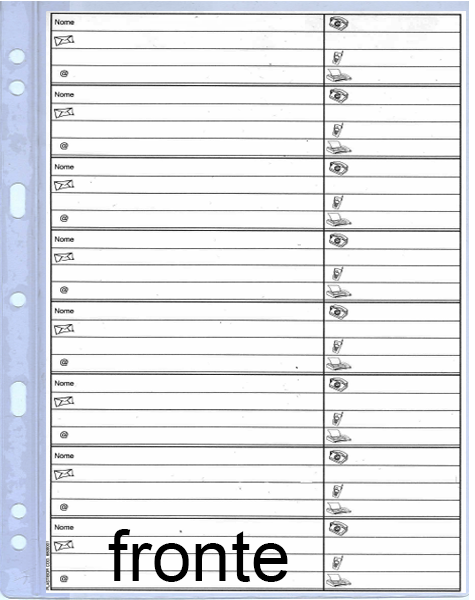 gbc Busta in PVC + scheda per rubrica ad anelli Formato A5, 16x22cm. Cartoncino contenuti in busta di kristall senza tacche. Ogni cartoncino pu� contenere 16 nominativi. Ex codice 27101.