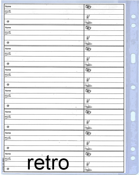 gbc Busta in PVC + scheda per rubrica ad anelli Formato A5, 16x22cm. Cartoncino contenuti in busta di kristall senza tacche. Ogni cartoncino pu� contenere 16 nominativi. Ex codice 27101.