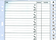 gbc Ricambio per rubrica ad anelli Formato A5, 16x22cm, 21 cartoncini scrivibili contenuti in buste in kristall con rubrica a-z, ex codice 27002 PLS27102