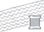 legatoria Segnalibro treccia 8mm, BIANCO spessore 8mm, colore08 Pot808r