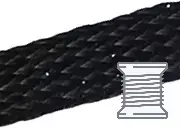 legatoria Segnalibro treccia 8mm, NERO spessore 8mm, colore13 Pot813r