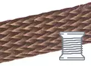 legatoria Segnalibro treccia 8mm, MARRONEchiaro spessore 8mm, colore14 Pot814r