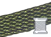 legatoria Segnalibro treccia 8mm, VERDE17 spessore 8mm, colore17.