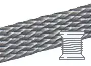 legatoria Segnalibro treccia 8mm, GRIGIOmedio spessore 8mm, colore20 Pot820r