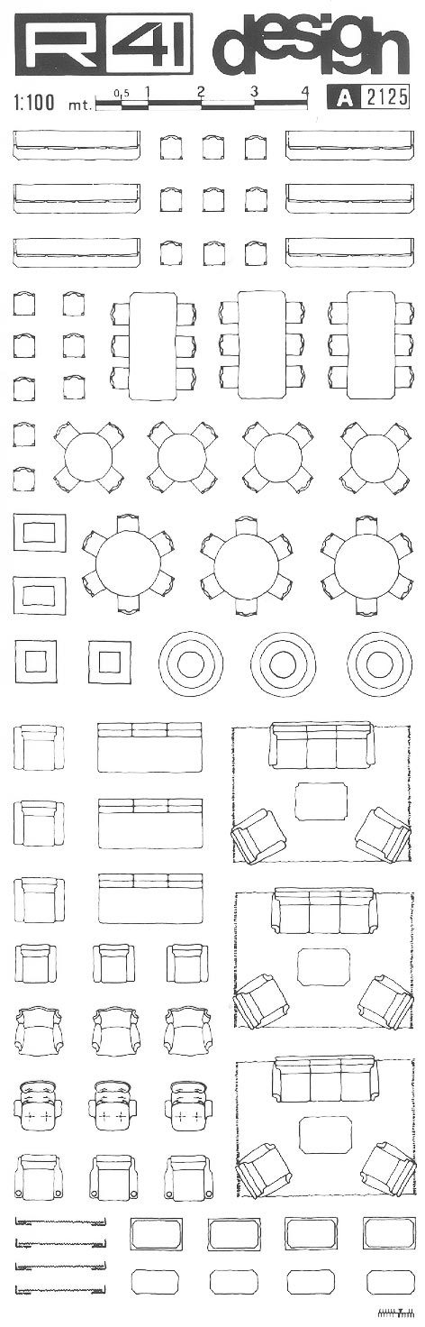 Arredamento 1:100, NERO. Trasferelli-Trasferibili R41 in fogli 9x25cm R41GRA2125N - immagine aggiuntiva