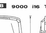 trasferibilir41 Saab 9000, NERO. Trasferelli-Trasferibili R41 in fogli 9x25cm. p. 349 R41GRA2186n.