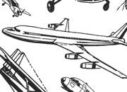 trasferibilir41 Aerei, NERO. Trasferelli-Trasferibili R41 in fogli 9x25cm  R41GRA311N