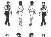 trasferibilir41 Figure umane 1:100, NERO. Trasferelli-Trasferibili R41 in fogli 9x25cm. p. 336 R41GRA413n.