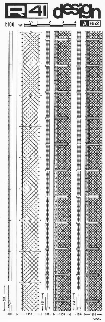 Recinzioni 1:100, NERO. Trasferelli-Trasferibili R41 in fogli 9x25cm. p. 343 R41GRA652n - immagine aggiuntiva