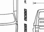 trasferibilir41 Fiat 126, NERO. Trasferelli-Trasferibili R41 in fogli 9x25cm. p. 344 R41GRA675n.