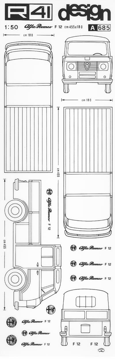 Alfa Romeo, NERO. Trasferelli-Trasferibili R41 in fogli 9x25cm. p. 350 R41GRA685n - immagine aggiuntiva
