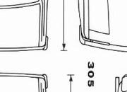 trasferibilir41 Peugeot 305, NERO. Trasferelli-Trasferibili R41 in fogli 9x25cm. p. 347 R41GRA734n.