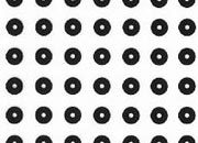 trasferibilir41 Circle pads, NERO. Trasferelli-Trasferibili R41 in fogli 9x25cm. p. 709 R41GRC32Ln.