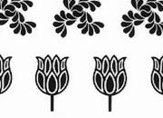 trasferibilir41 Frutta, Fiori, NERO. Trasferelli-Trasferibili R41 in fogli 9x25cm. p. 226 R41GRG1309N.