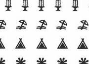 trasferibilir41 Simboli turistici, NERO. Trasferelli-Trasferibili R41 in fogli 9x25cm. p. 229 .