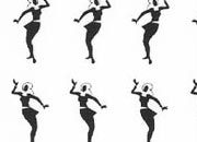 trasferibilir41 Silhouettes, NERO. Trasferelli-Trasferibili R41 in fogli 9x25cm. p. 224 .