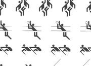 trasferibilir41 Silhouettes, NERO. Trasferelli-Trasferibili R41 in fogli 9x25cm .