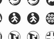 trasferibilir41 Simboli turistici, NERO. Trasferelli-Trasferibili R41 in fogli 9x25cm. p. 228 R41GRG1349N.