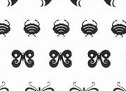 trasferibilir41 Animaletti, NERO. Trasferelli-Trasferibili R41 in fogli 9x25cm. p. 226 R41GRG1361N.