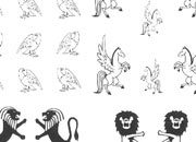 trasferibilir41 Stemmi, NERO. Trasferelli-Trasferibili R41 in fogli 9x25cm  R41GRG1368N