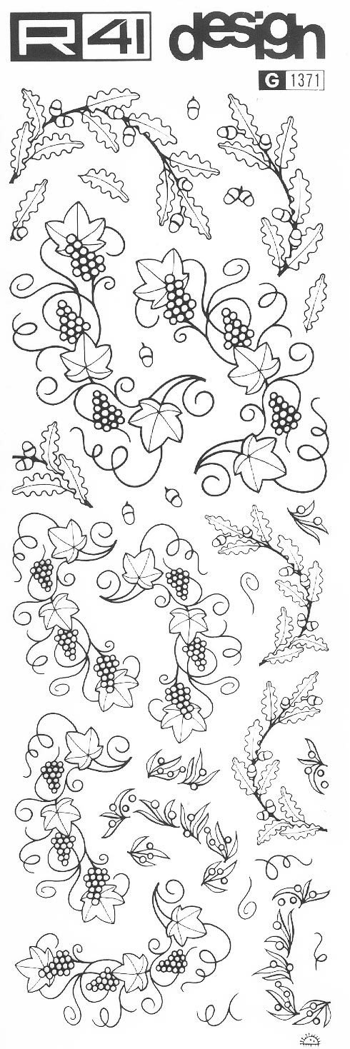 Fregi-Decorazioni, NERO. Trasferelli-Trasferibili R41 in fogli 9x25cm R41GRG1371N - immagine aggiuntiva