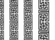 trasferibilir41 Fregi di contorno, NERO. Trasferelli-Trasferibili R41 in fogli 8,3x35cm. p. 209 .