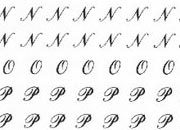 trasferibilir41 Lettere maiuscole, NERO. Trasferelli-Trasferibili R41 in fogli 9x25cm. p. 219 .