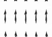 trasferibilir41 Frecce, NERO. Trasferelli-Trasferibili R41 in fogli 9x25cm. p. 241 .