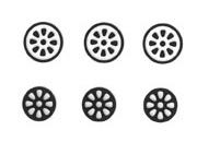 trasferibilir41 Asterischi, NERO. Trasferelli-Trasferibili R41 in fogli 9x25cm. p. 216 R41GRG516n.