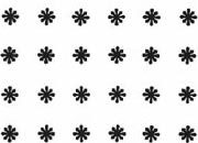 trasferibilir41 Asterischi misura 2, NERO. Trasferelli-Trasferibili R41 in fogli 9x25cm. p. 215 .