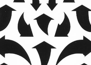 trasferibilir41 Frecce arcuate, NERO. Trasferelli-Trasferibili R41 in fogli 9x25cm R41GRG5233N.