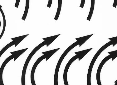 trasferibilir41 Frecce arcuate, NERO. Trasferelli-Trasferibili R41 in fogli 9x25cm R41GRG529N.