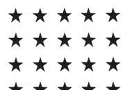 trasferibilir41 Stelle misura 1, NERO. Trasferelli-Trasferibili R41 in fogli 9x25cm. p. 215 .