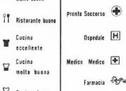 trasferibilir41 Simboli turistici, NERO. Trasferelli-Trasferibili R41 in fogli 9x25cm. p. 229 .