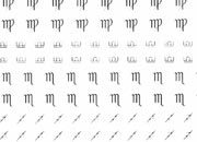 trasferibilir41 Zodiacali, NERO. Trasferelli-Trasferibili R41 in fogli 9x25cm .