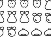 trasferibilir41 Frutta, Fiori, NERO. Trasferelli-Trasferibili R41 in fogli 9x25cm R41GRG798N.