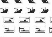 trasferibilir41 Mezzi di trasporto, NERO. Trasferelli-Trasferibili R41 in fogli 9x25cm. p. 229 .